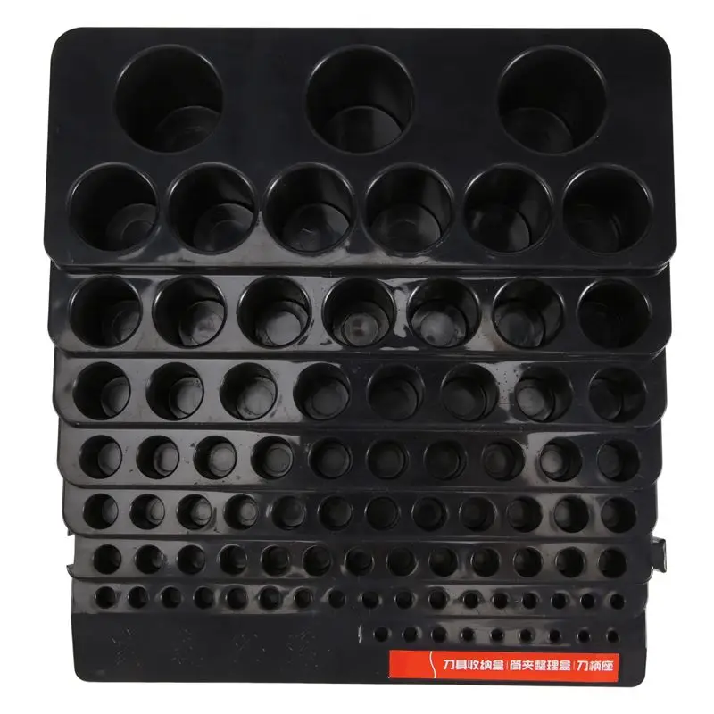 

ABLQ Drill Bit Storage Box Milling Cutter Saving Space Drill Finishing Holder Organizer Case Box For Home DIY Woodworking Use