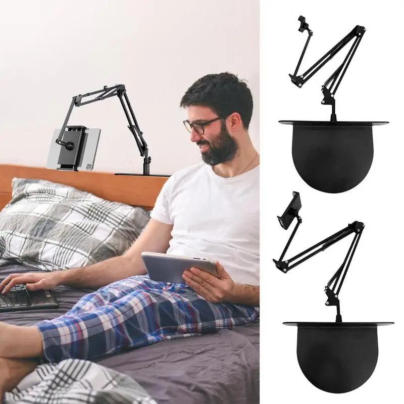 Retractable Concealed Bedside Phone Tablet Holder Flexible Mobile Phone Stand Lazy Tablet Holder Desktop Insertable Slit Desk