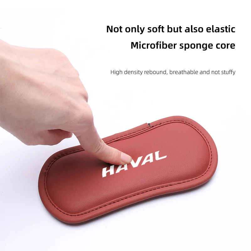 Leather Car Pillow Cushion Elastic Knee Pad Leg Pad Armrest Pad Accessories For Haval H3 H4 H5 H6 H9 F7X H7 H8 H2 F7 H1 H2S M6 view 5