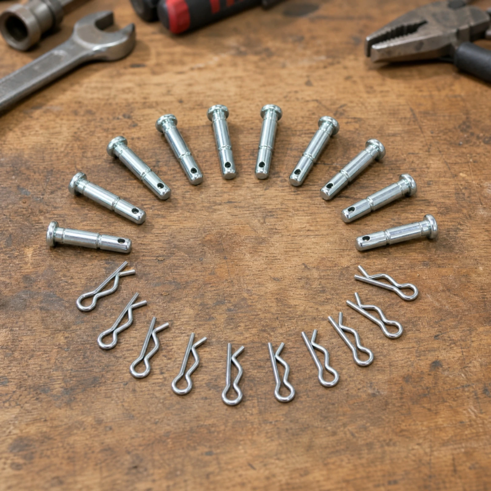 10 Pieces Auger Shear Pin with Retaining Clip Wide Compatibility Safety Shear Pin Replacement Part Cold-Weather Long-Lasting