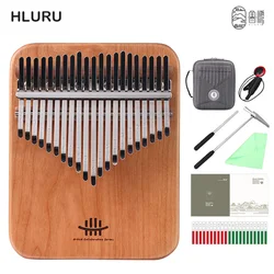 HLURU 21 Keys Kalimba Professional Thumb Piano All Solid Wood Veneer Cherry Wood Kalimba Finger Piano Keyboard Instrument