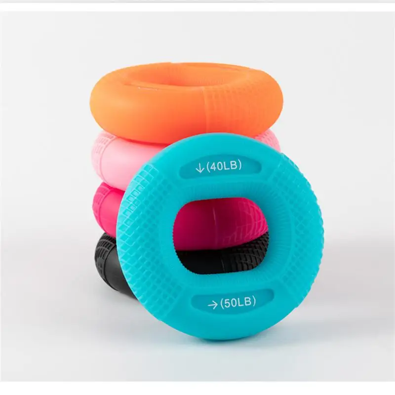 حلقة قبضة يد سيليكون قابلة للتعديل ، مدرب ساعد الإصبع ، موسع الرسغ ، تمرين تمرين العضلات ، اللياقة البدنية في صالة الألعاب الرياضية ، 10-70 رطل