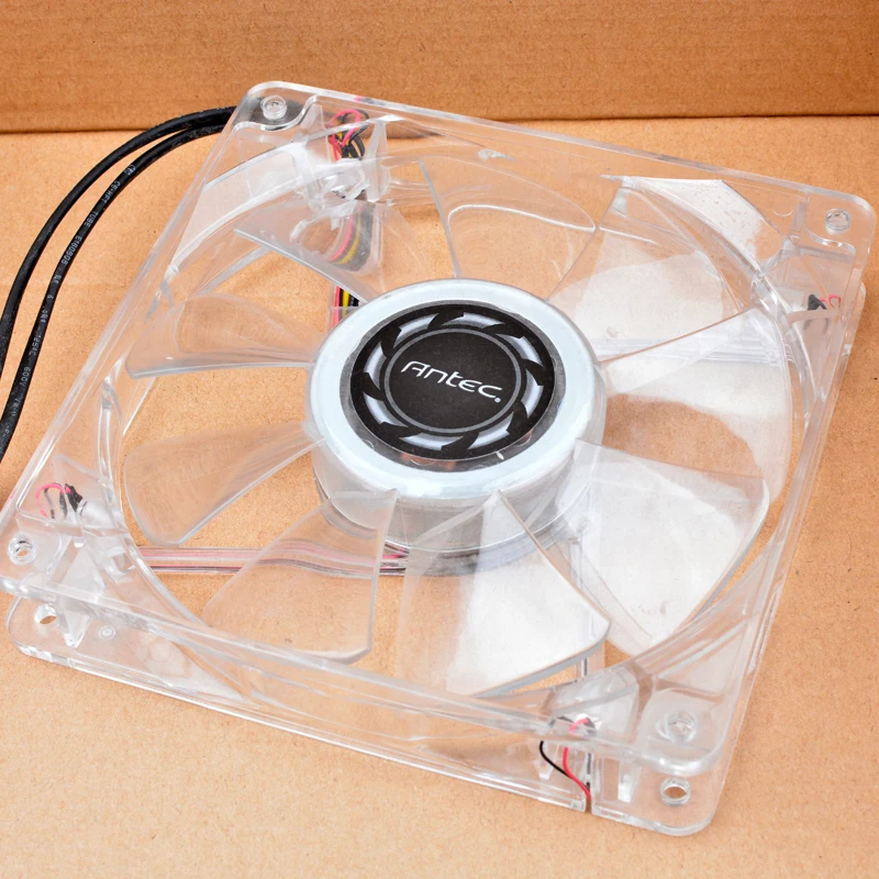 ADN512UB-A90LD 13.5cm 135mm 135x135x25mm DC12V 0.44A 2 lines white led light transparent chassis large air volume cooling fan