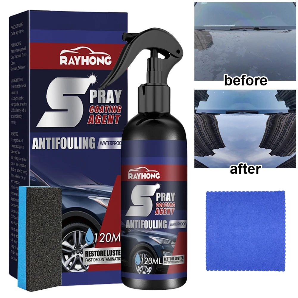 120ml Car Scratch Removal Spray Long Lasting Car Polishing Maintenance Spray Coating Paint Sealant Car Accessories