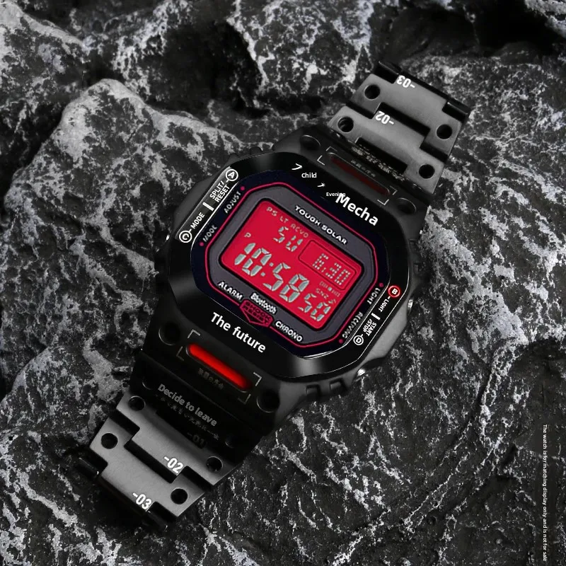DW5600 Mecha style Mod kit Metal Case strap For Casio G-SHOCK DW