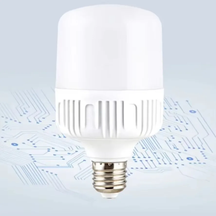 High Brightness 220V LED Screw Mouth Light Non Flickering High PowerLight Bulb White Light Eye Protection E27 Room Decoration