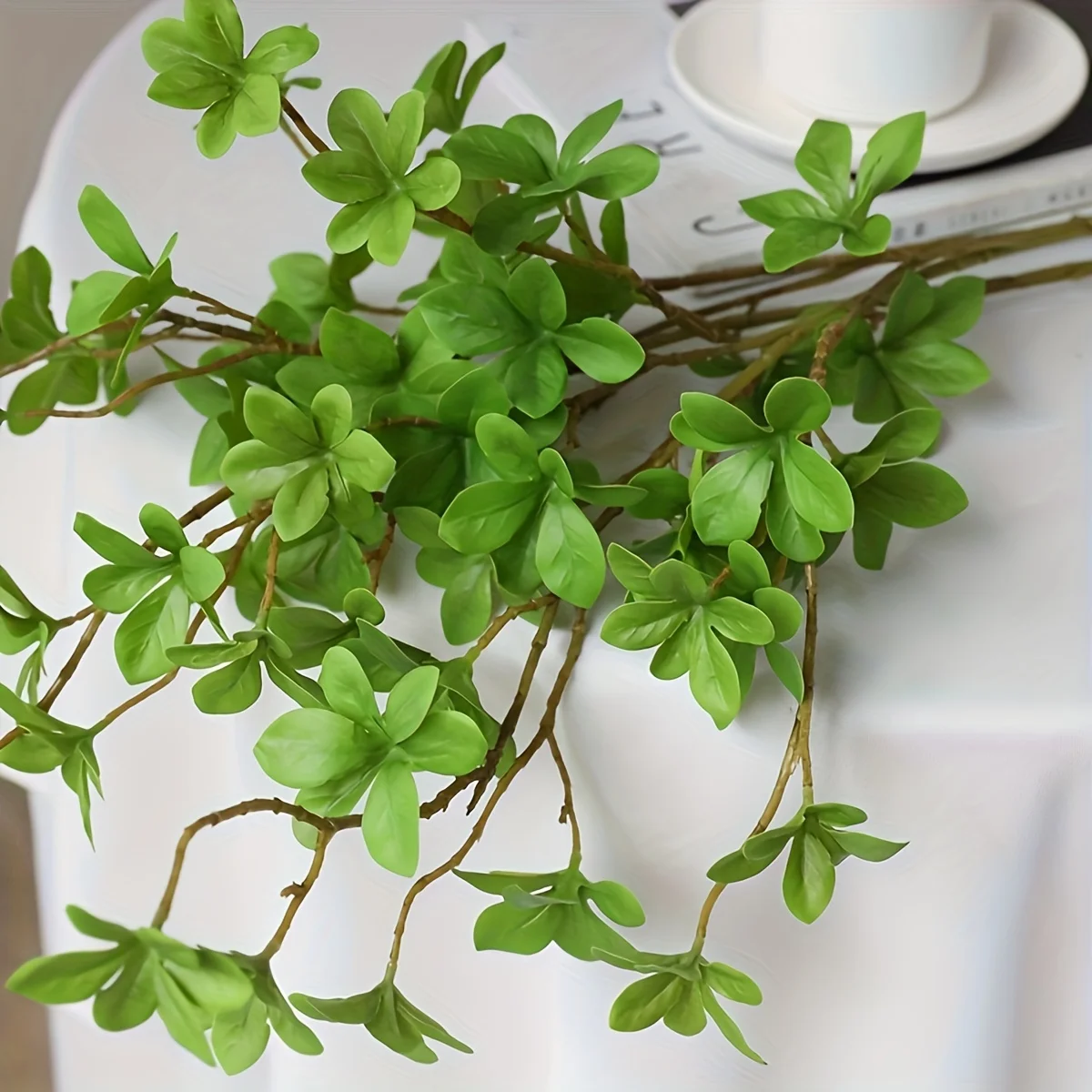3 stücke, simulierte Grünpflanzen, Wohnzimmer blumen dekorationen, Esstisch dekorationen mit gefälschten Blättern, simulierte Blume – Detail 5