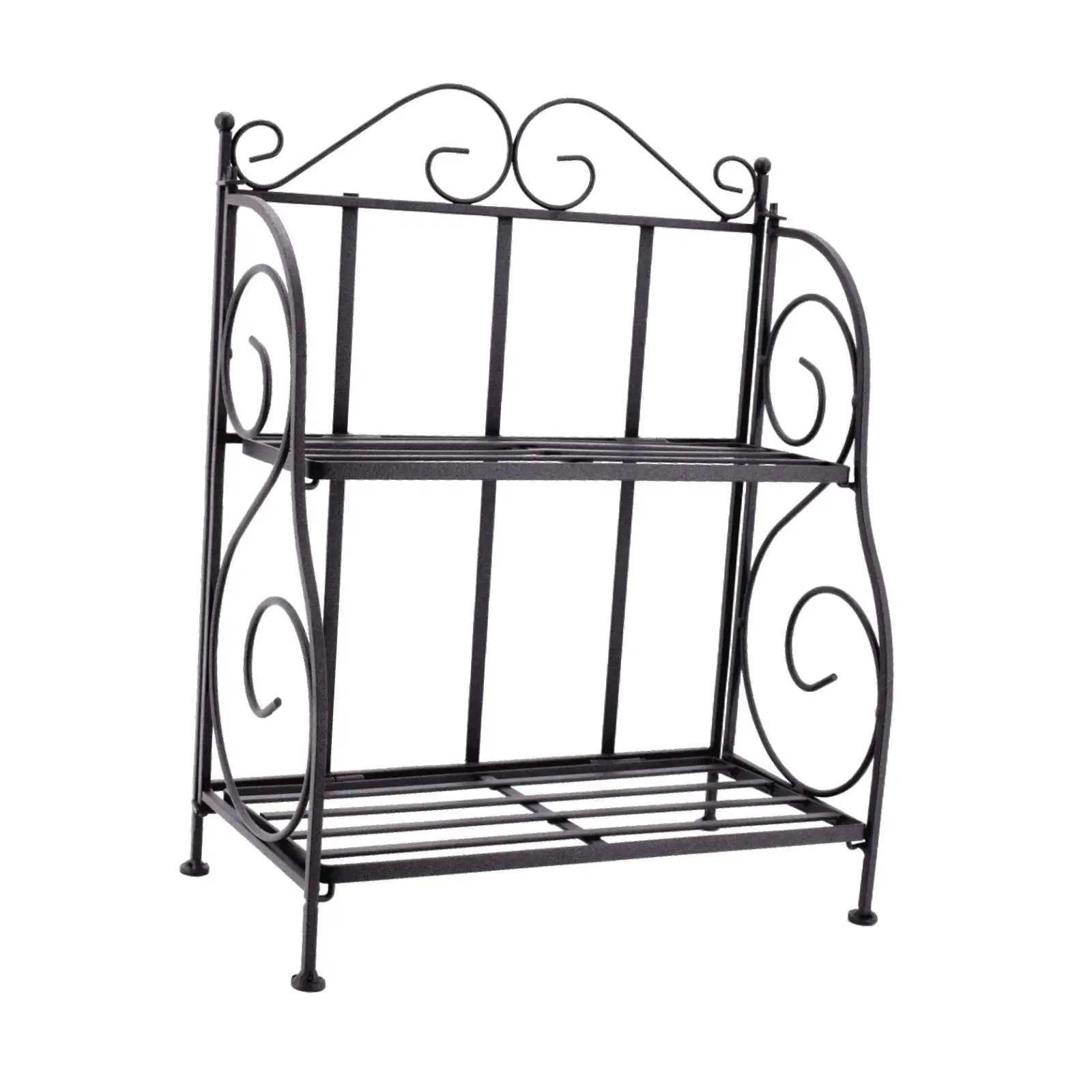 

2 Layer Countertop Organizer Folding Storage Stand Supplies Decor Vintage Design Holder Rack Standing Shelf for Mug Bathroom