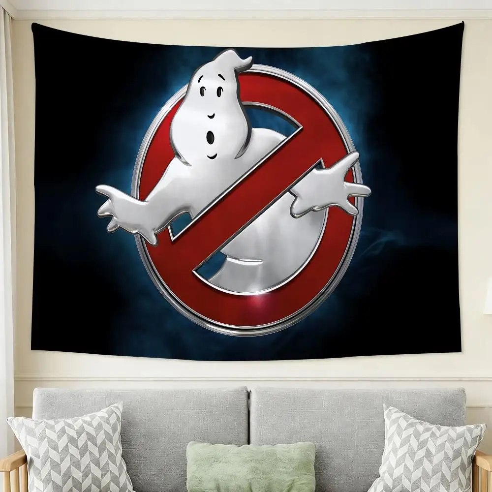 Movie G-Ghostbusters Tapestry Wall Hanging Tapestry Aesthetic Room Decor Banners for Bedroom Living Room Outdoor Party
