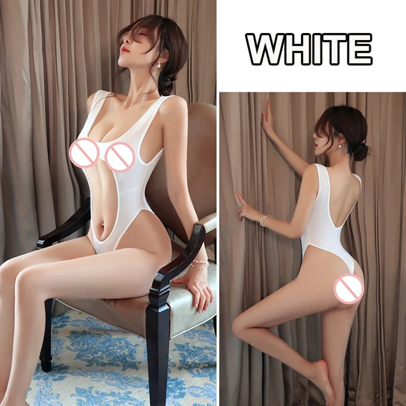 Sexy Lingerie Open Crotch Bodysuit Hollow Out Jumpsuit High Elastic Backless ransparent Exotic Pajamas Night bed Wear Women Girl