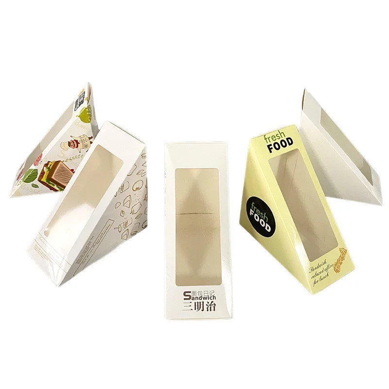 Customized productTop Best Selling Safe Good Packaging Art Paper Recycled Materials OEM Customised Sandwich box For Food