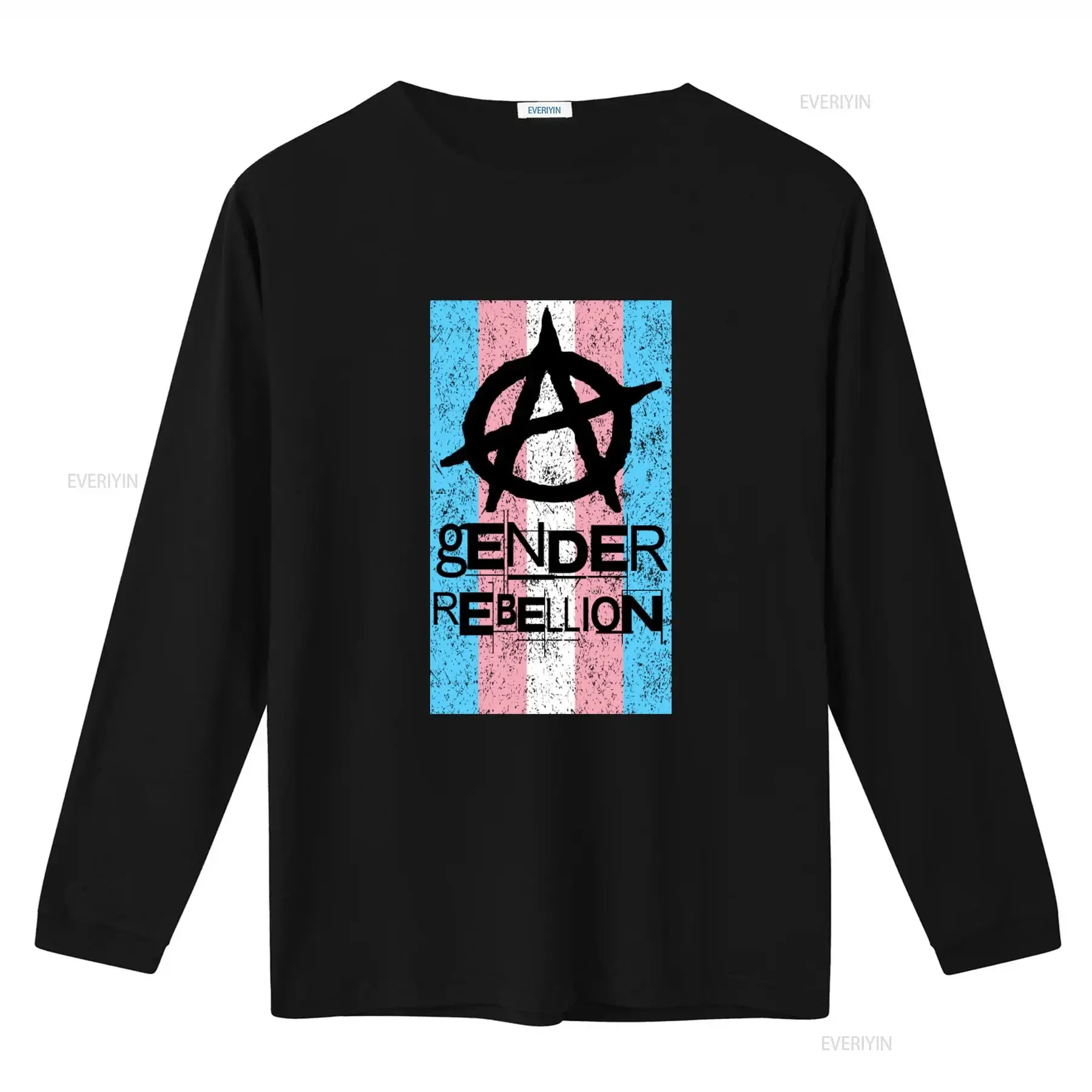 Trans Flag Gender Rebellion T Shirt Pride Transsexual Transgender vintage Washed Soft Stylish homme Stretched graphic