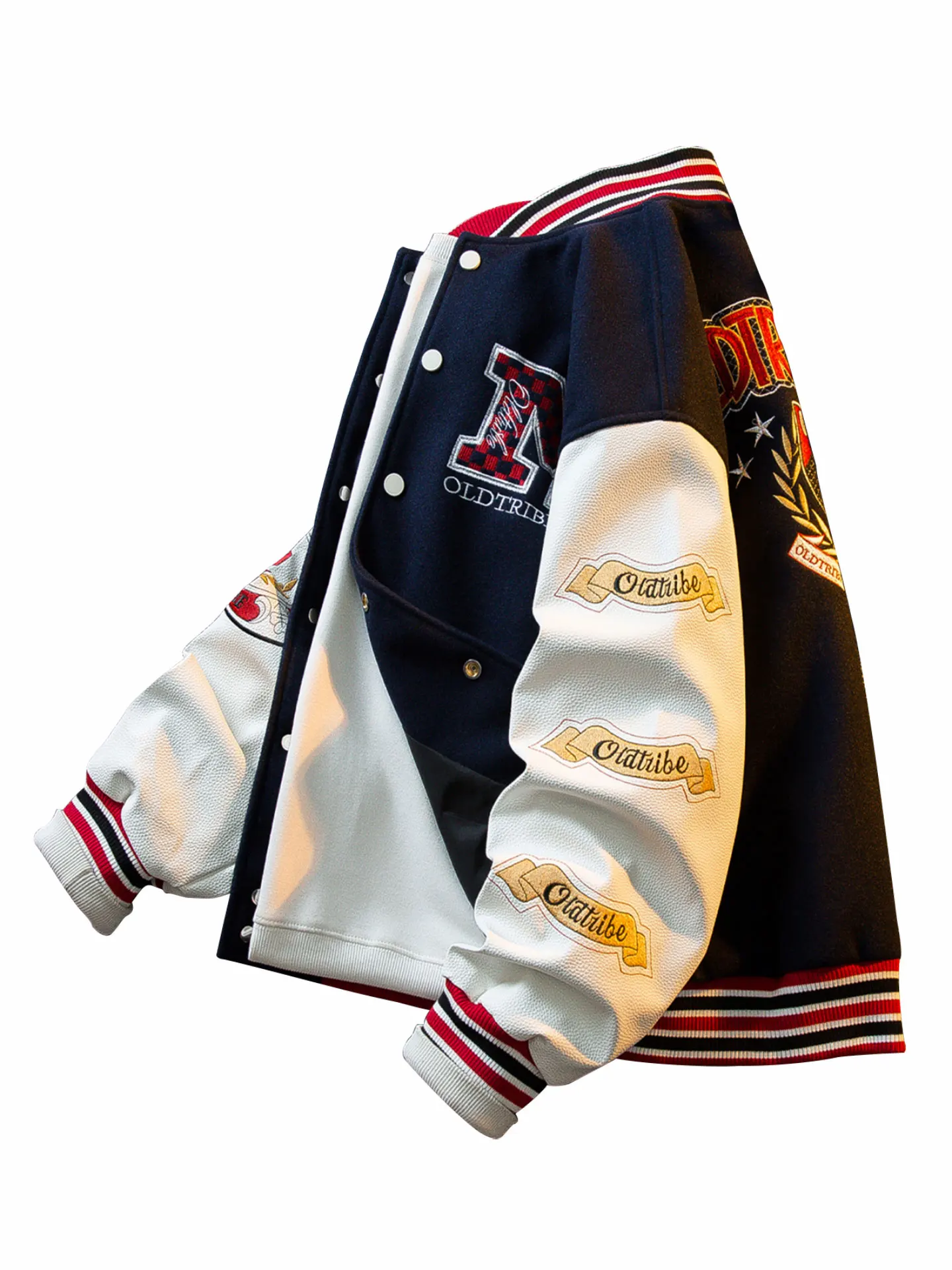 

MUSONMU мужская повседневная бейсбольная куртка осень-зима свободное шерстяное пальто кожаное пальто с вышивкой irt Faion Urban Sle