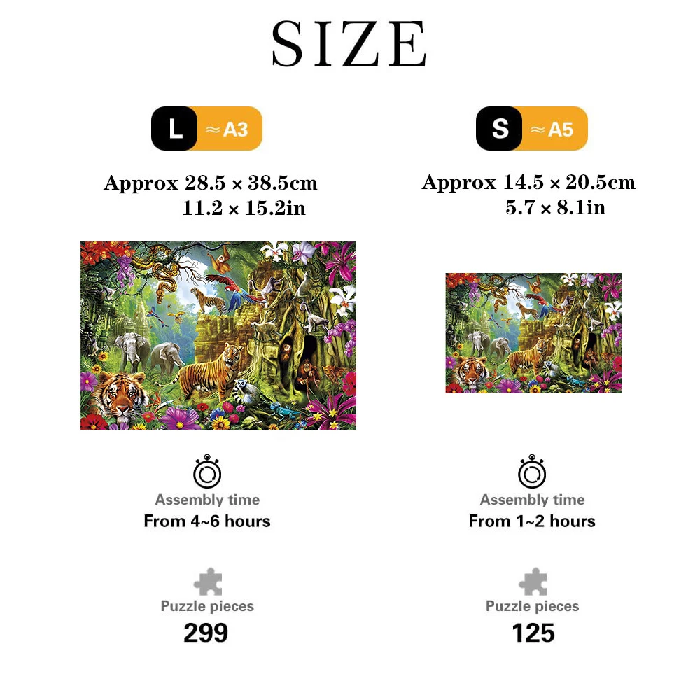 Rompecabezas de madera para adultos y niños, mundo Animal, arte de rompecabezas de madera, piezas únicas con forma de Animal