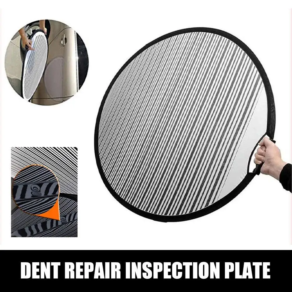 

Круглая полосатая инспекционная пластина для ремонта вмятин автомобиля, гибкий складной отражатель вмятин, инструмент для проверки автомобильного вмятин
