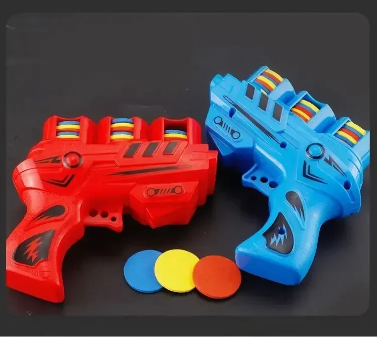 Engraçado crianças macio catapulta disco voador arma brinquedo duplo pai-filho interativo bala macia tiro pulando eva cenoura arma brinquedos