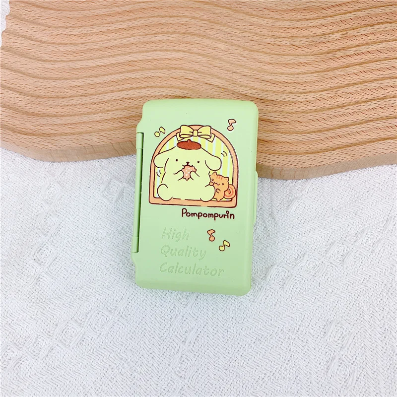 Kawaii Sanrio Flip Calculator Hello Kittys Kuromi Accessories Cute Beauty Cartoon Anime Mini Colorful Carry-On Toys Girls Gift