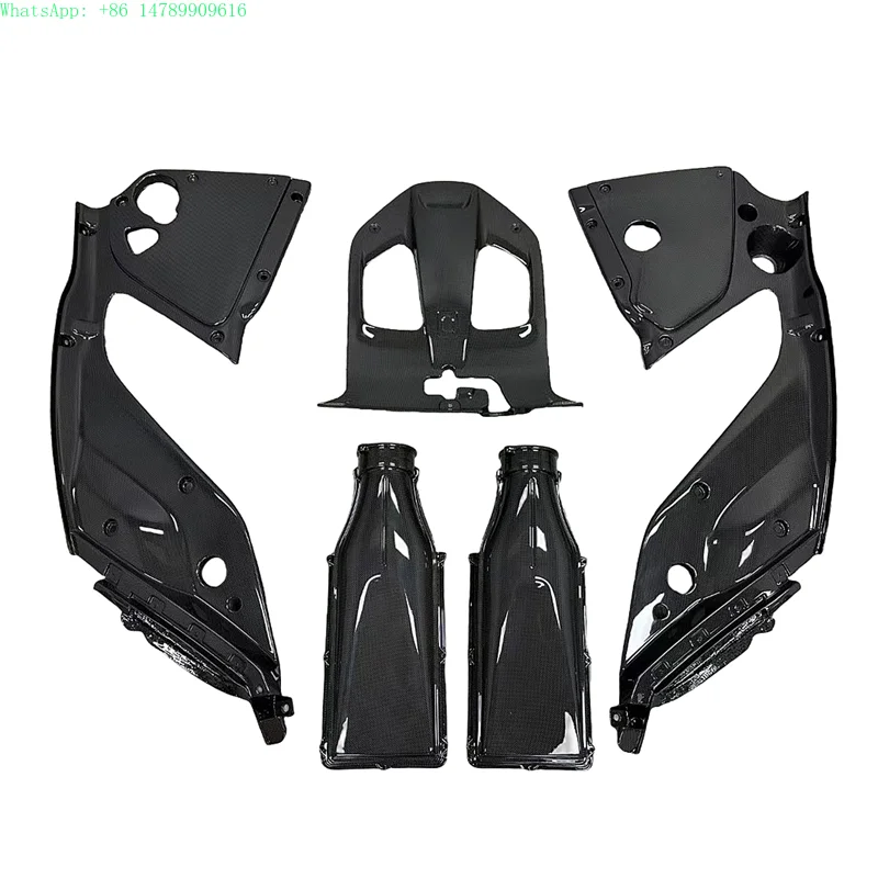 New Dry Carbon Fiber Engine Compartment Accessories Carbon Black Engine Air Intake Cover for  812