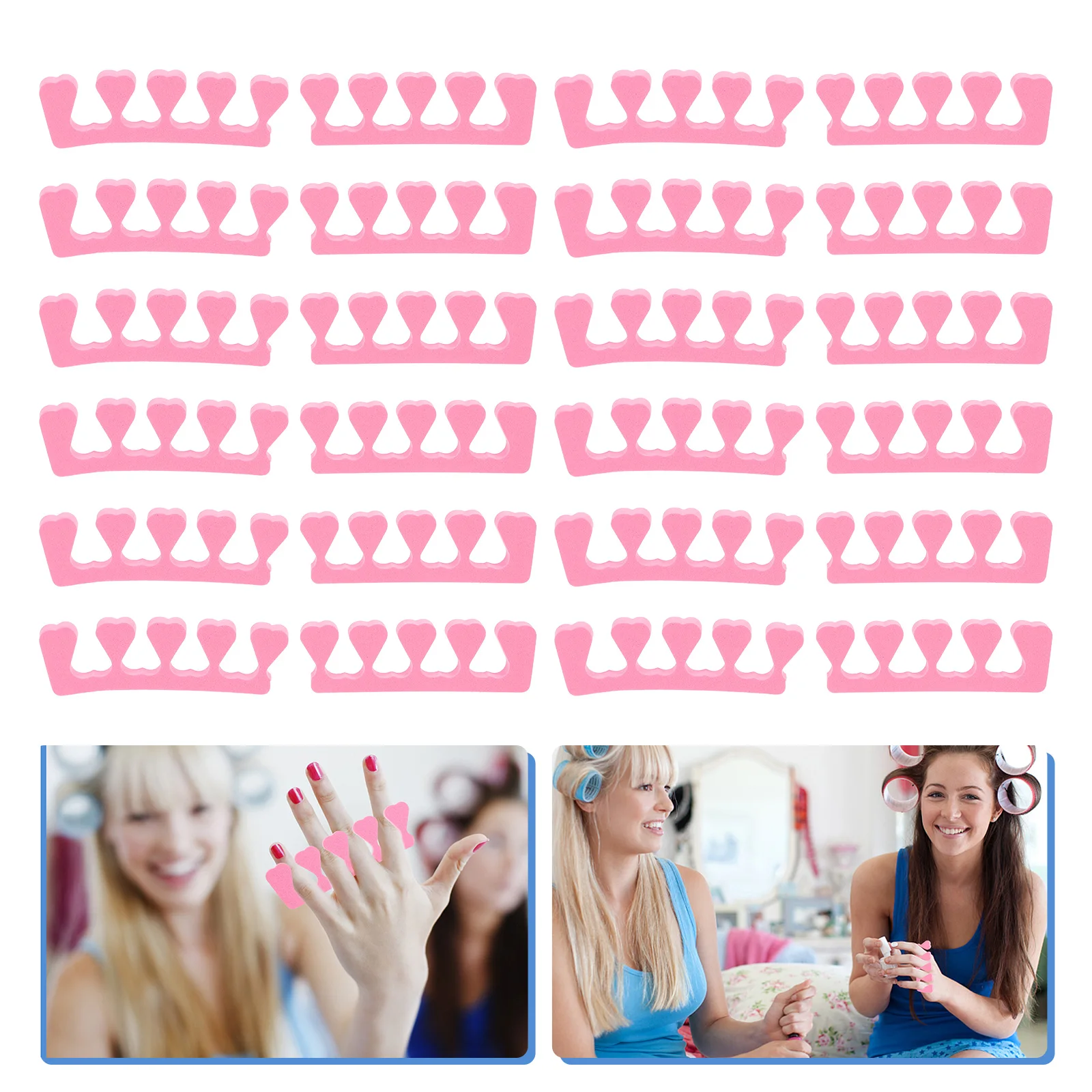 

100Pcs Eva Nail Toe Separator Spacers Pedicure Tool Kit for Toenail Painting and Manicure Use Nail Toe Separator