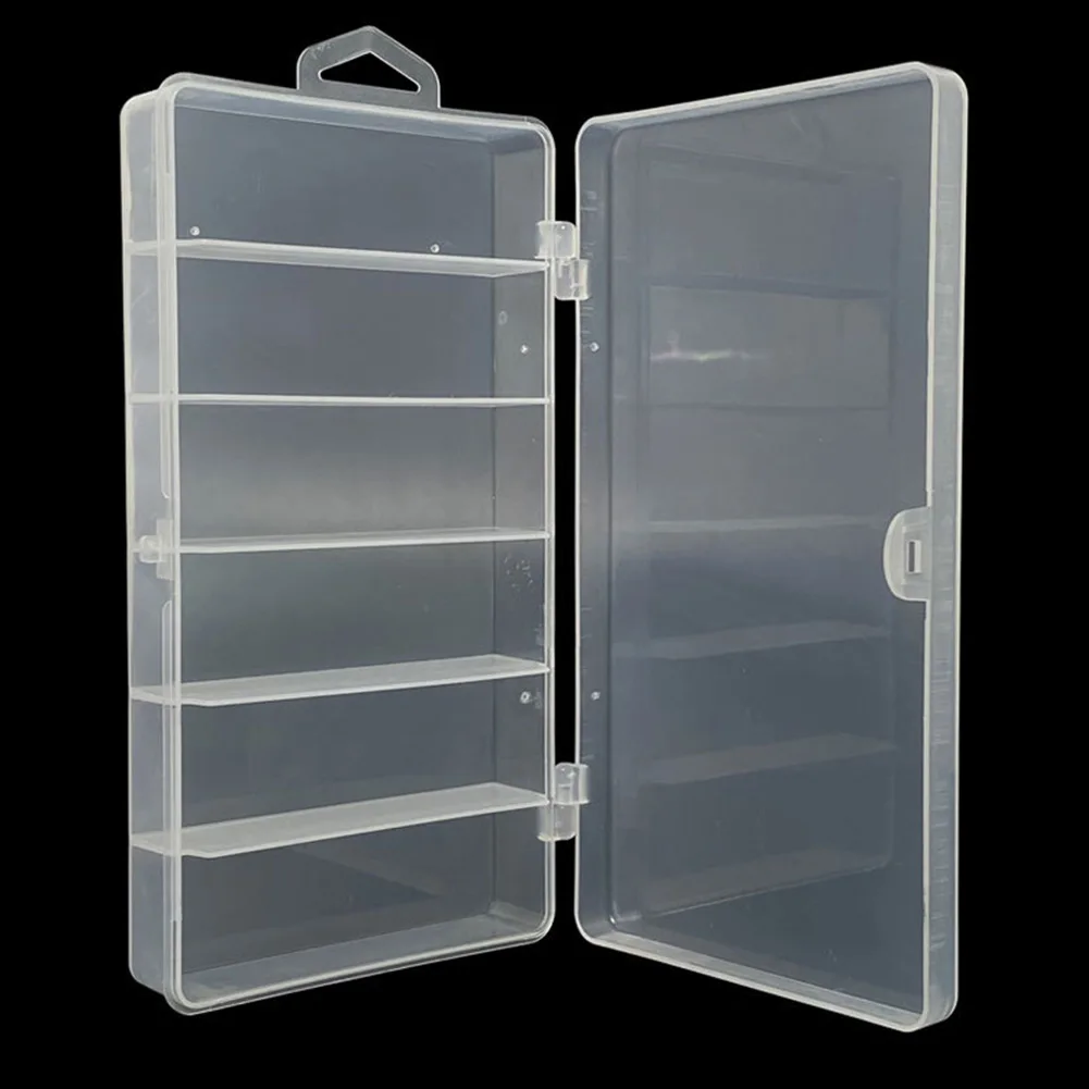 1pc PVC 6 Compartments Bait Box 17.5*9.5*3cm Soft Bait Hook Bait Organizer Storage Container Fish Hook Portable Storage Box