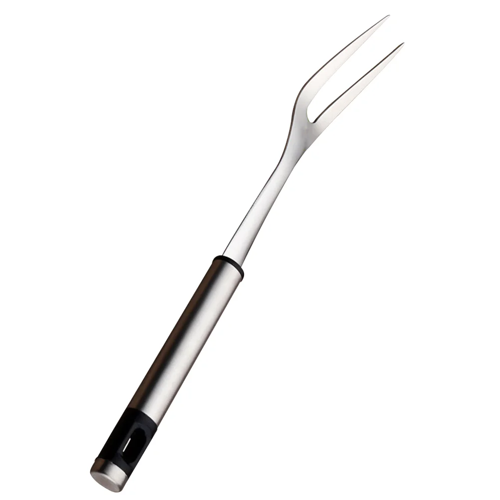 E9 BBQ Meat Fork Carving Fork Stainless Steel Fondue Fork Granny Fork 2-Prong Barbecue Grill Fork Cooking Fork Barbecue Grilling