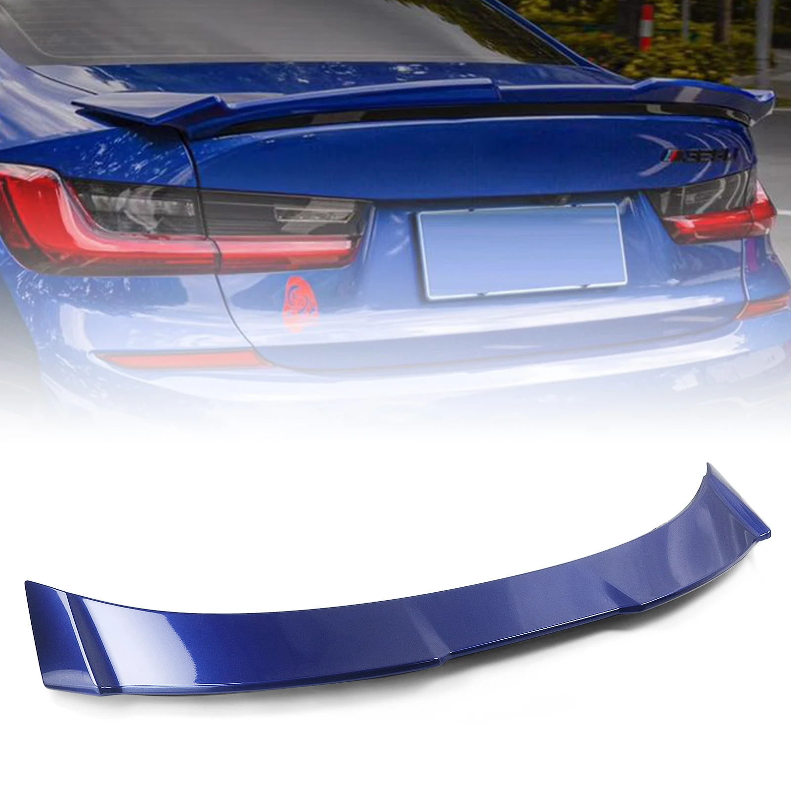 

Car Rear Trunk Spoiler Wing Tailgate Lid Decklid Trim Flap Splitter Lip For BMW 3-Series G20 320i 330i 2019-2021 YOFER