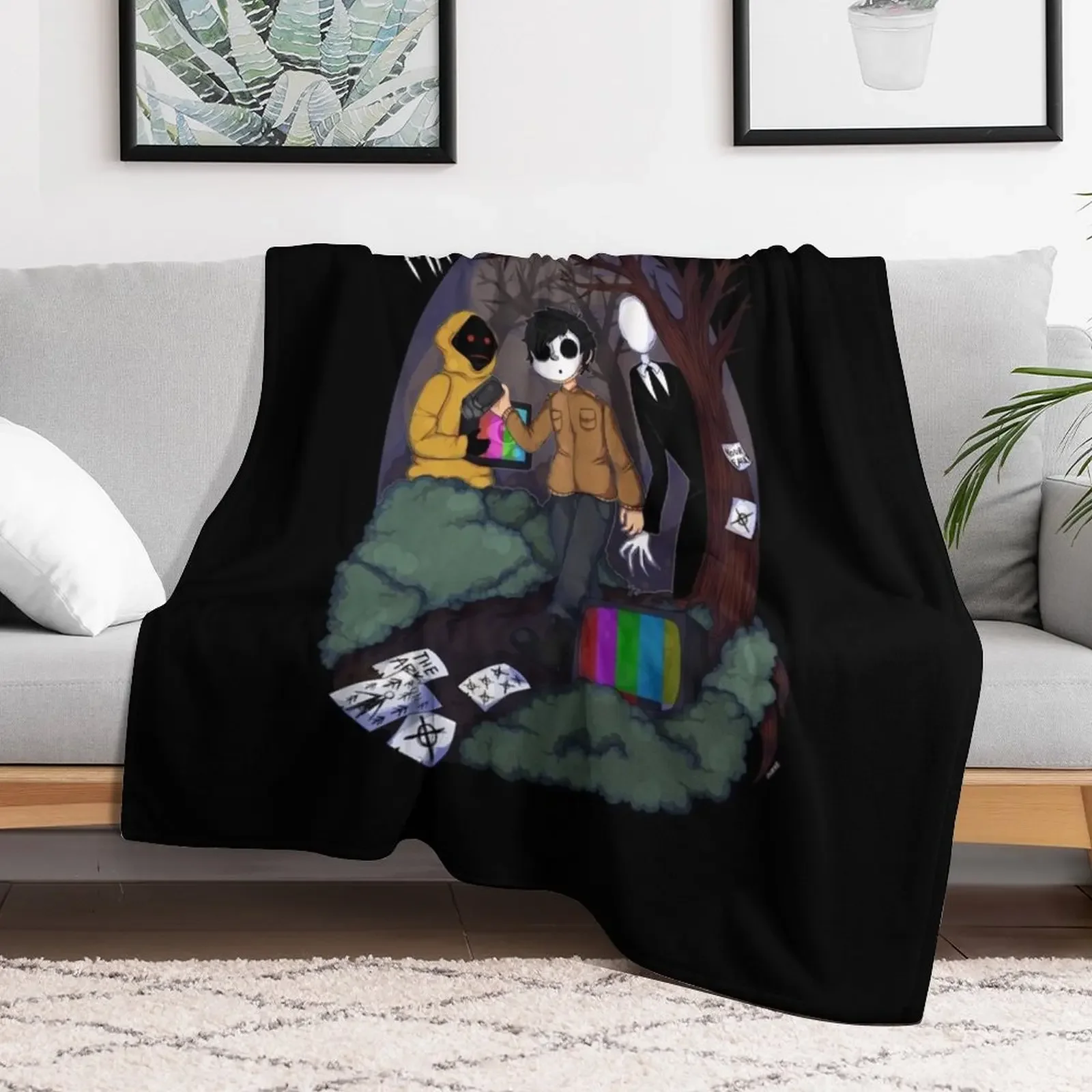 Marble Hornets 57 Throw Blanket Warm Comfortable Blanket Gift for Parents Friends