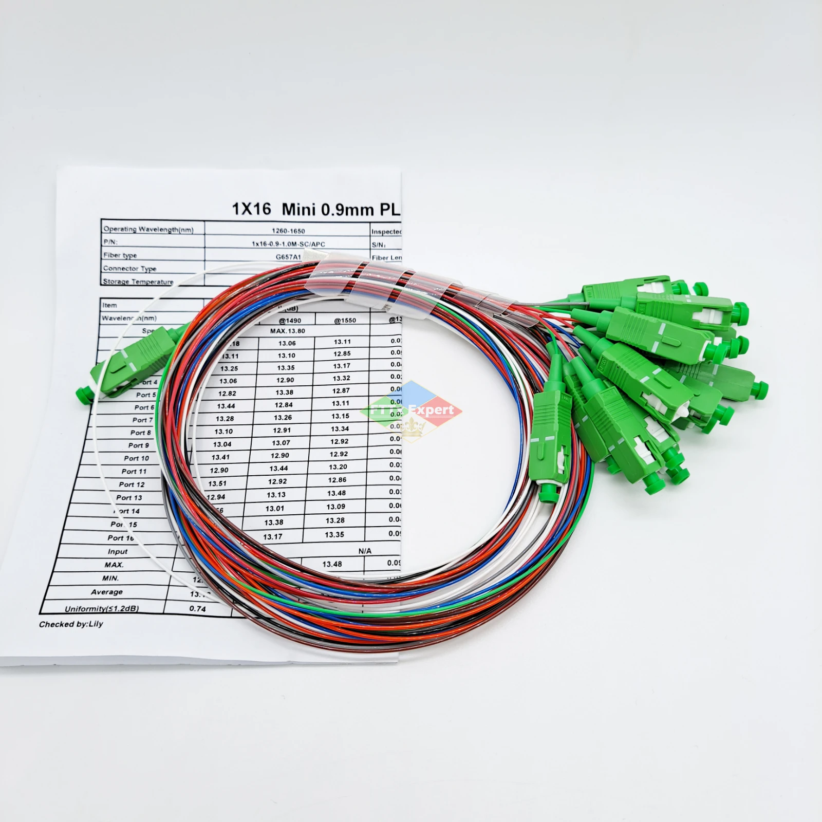 Free Shipping 10 PCS/Lot 1X2 1X4 1X8 1X16 1X32 PLC SC/APC SM Single Mode 0.9mm G657A1 LSZH 1m FTTH Fiber Optic Splitter