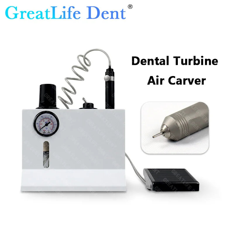 

GreatLife Dent Teeth Polishing Machine Dental Engraving Grinding Machine Turbine Air Carver Denture Carving Equipment