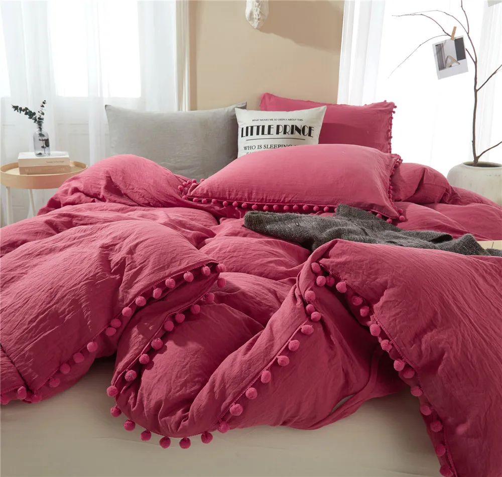 RunGrape Duvet Cover Bedding Set King Queen Twin Full Size Quilt Cover Soft Double Bed Linen Set Ball Design With Pillowcases