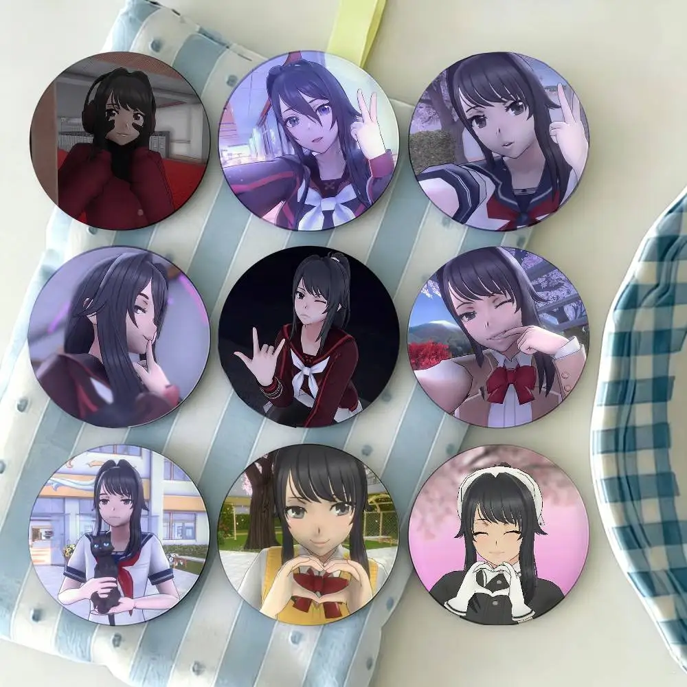 Yandere Simulator   Brooches Cartoon Badge Pins Backpack Hat Accessories Friend Gift