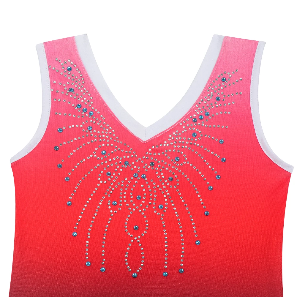 Kid Girls Gymnastic Leotard Sparkly Shiny Diamond Ballet Dance One Piece Outfit Practice Dancewear StageCostume