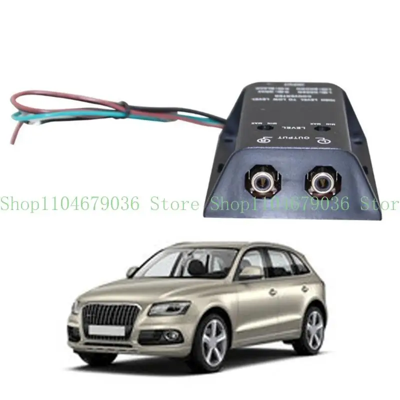 652F Car Speaker Level Converter Cable RCA Speaker Converter Adapter High To Low Level Output Bass Adapter Line