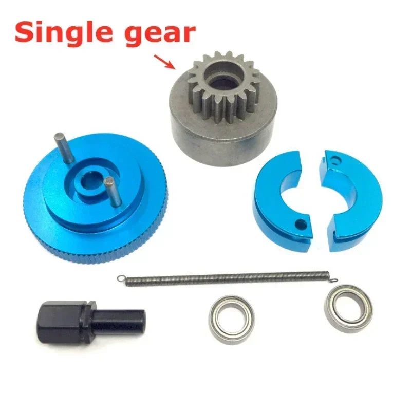 1Set Complete Flywheel Clutch bell 16T & Shoes Spring Ball Bearings 5x10x4 mm Nitro Engine Parts For HSP 1/10 Buggy Truck Truggy