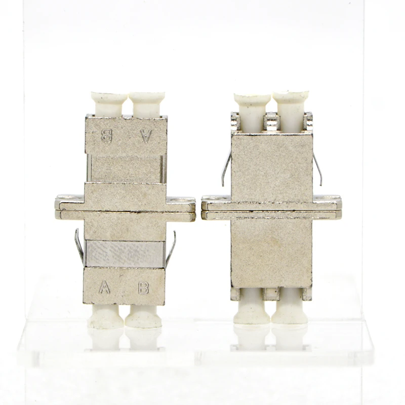 1 قطعة LC-LC دوبلكس الألياف البصرية محول SM مللي متر العالمي المعادن شفة المقرنة عالية الأداء ، الدقة السيراميك إدراج بالجملة #5