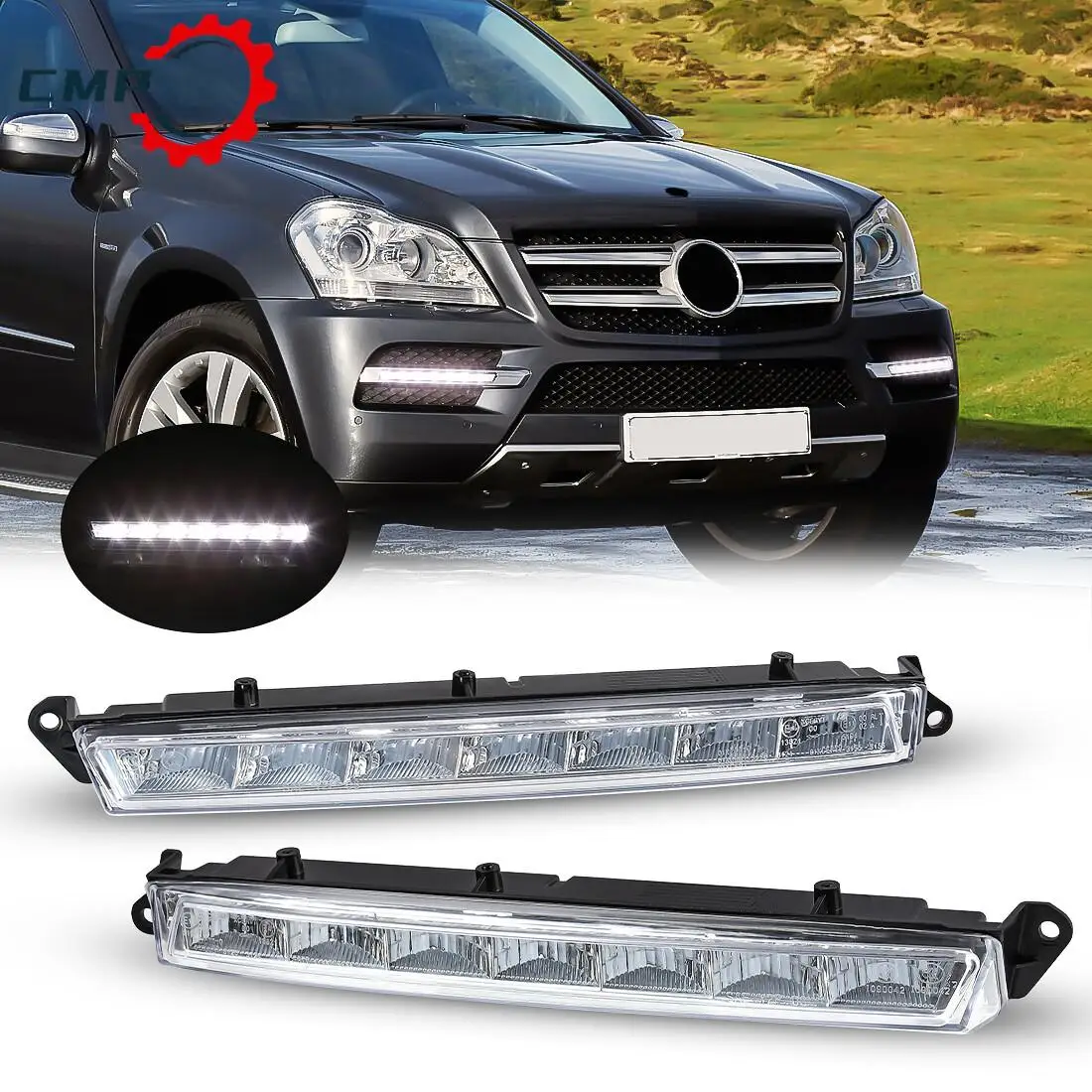 

2Pcs 1649060351 1649060451 A1649060351 A1649060451 LED DRL Daytime Running Light For Mercedes Benz X166 X164 GL350 GL500 GL550