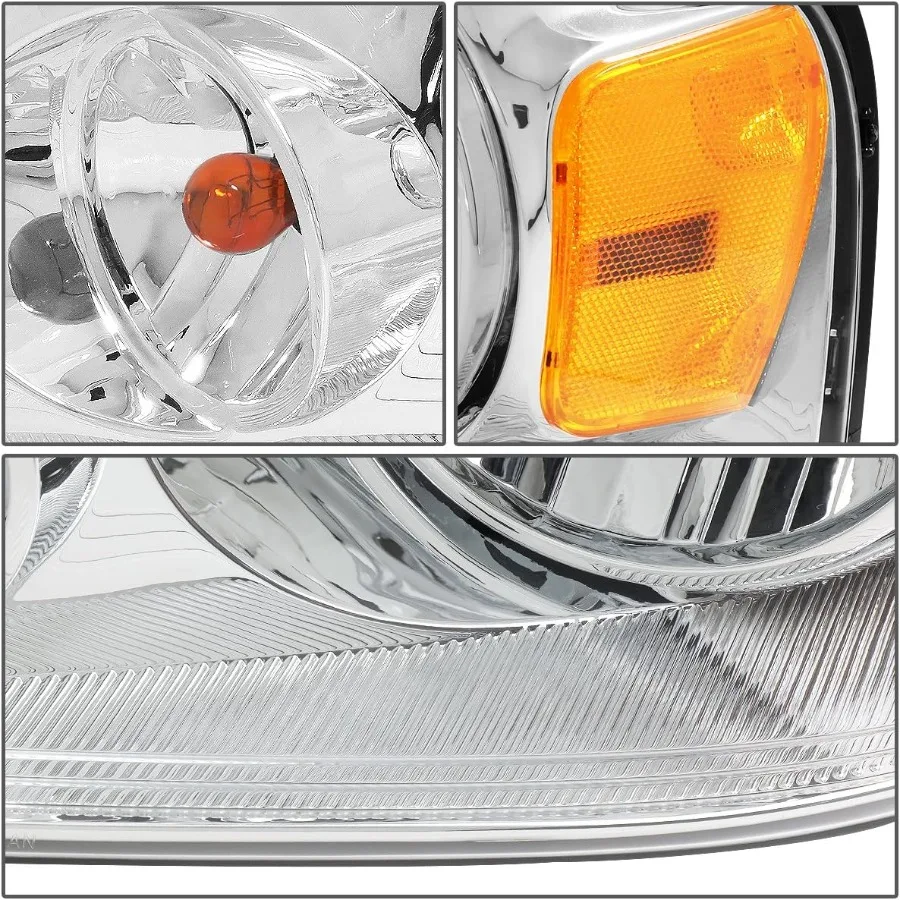 استبدال المصابيح الأمامية من الكروم لشاحنات 0408 F150 و0608 Mark LT ذات الرؤية المحسنة والترقية الجمالية الحديثة Dura