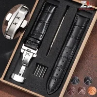 Uhrenarmband aus echtem Kalbsleder mit Schmetterlingsschnalle, universelle Ersatz-Uhrenarmbänder, 12/13/14/15/16/17/18/19/20/21/22/23/24 mm – Detail 4