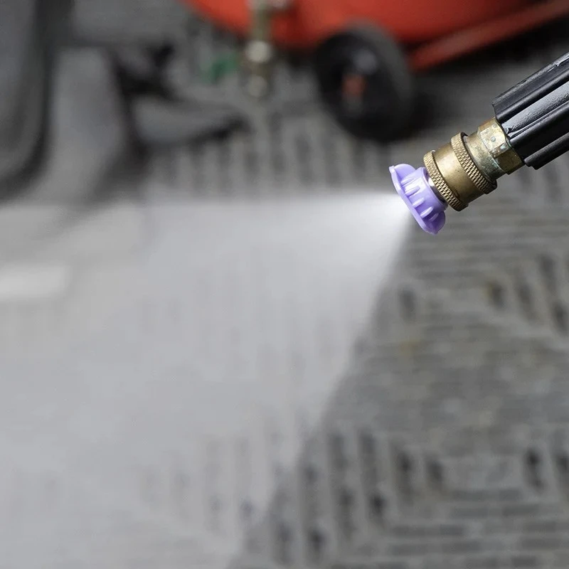 3pcs 4-direction Water Discharge Nozzle W/ 1/4 Inch Quick Connector Pressure Washer Low Pressure Mist Nozzles Tips