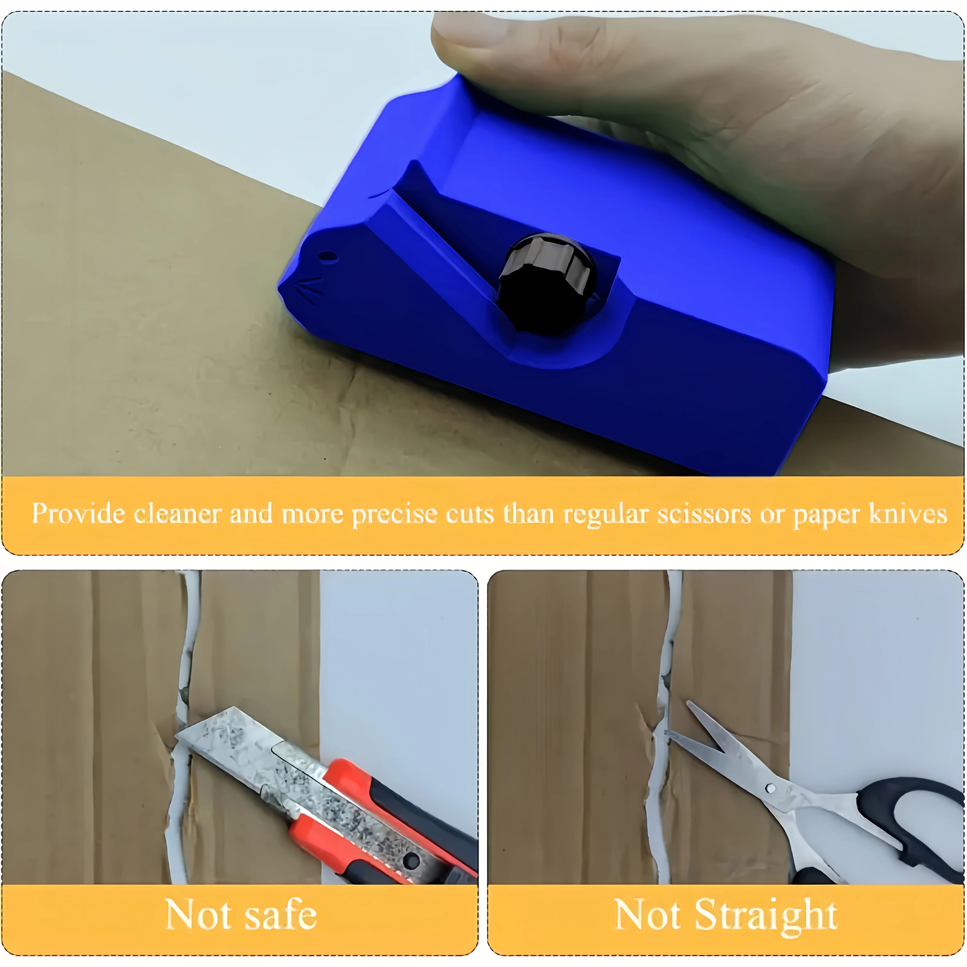 New Multi-Functional DIY Cardboard Cutting Tool, Manual Paper Cutter With Sharp Edge for Crafting Cat Scratchers And Pet Boxes