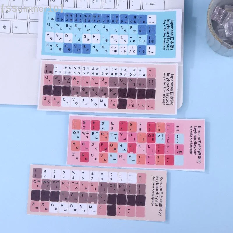 【SSummer10】1/3 Sheets Universal Computer Notebook Keyboard Decals-Korean Japanese Replacement Stickers for DIY Accessories【SS】