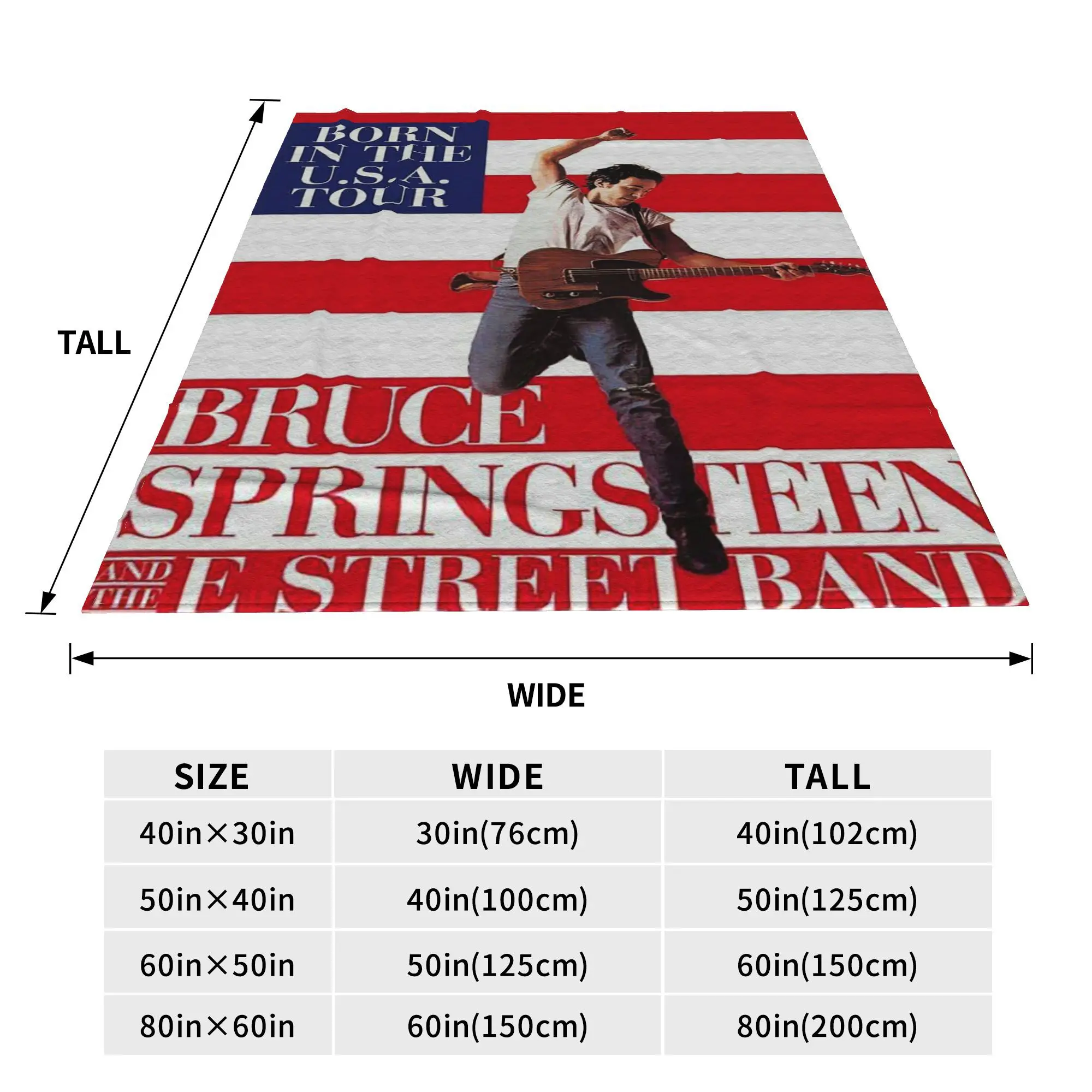 Bruce Springsteen 2024 World Tour Rock Music Blankets Lightweight Flannel Sofa Throw Blanket for Couch Bedding Throws Bedspread