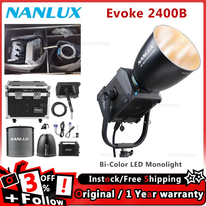 NANLUX Nanlite Evoke 2400B 2700K-6500K 2400W LED Photography Light Outdoor Waterproof Photography Video Lamp