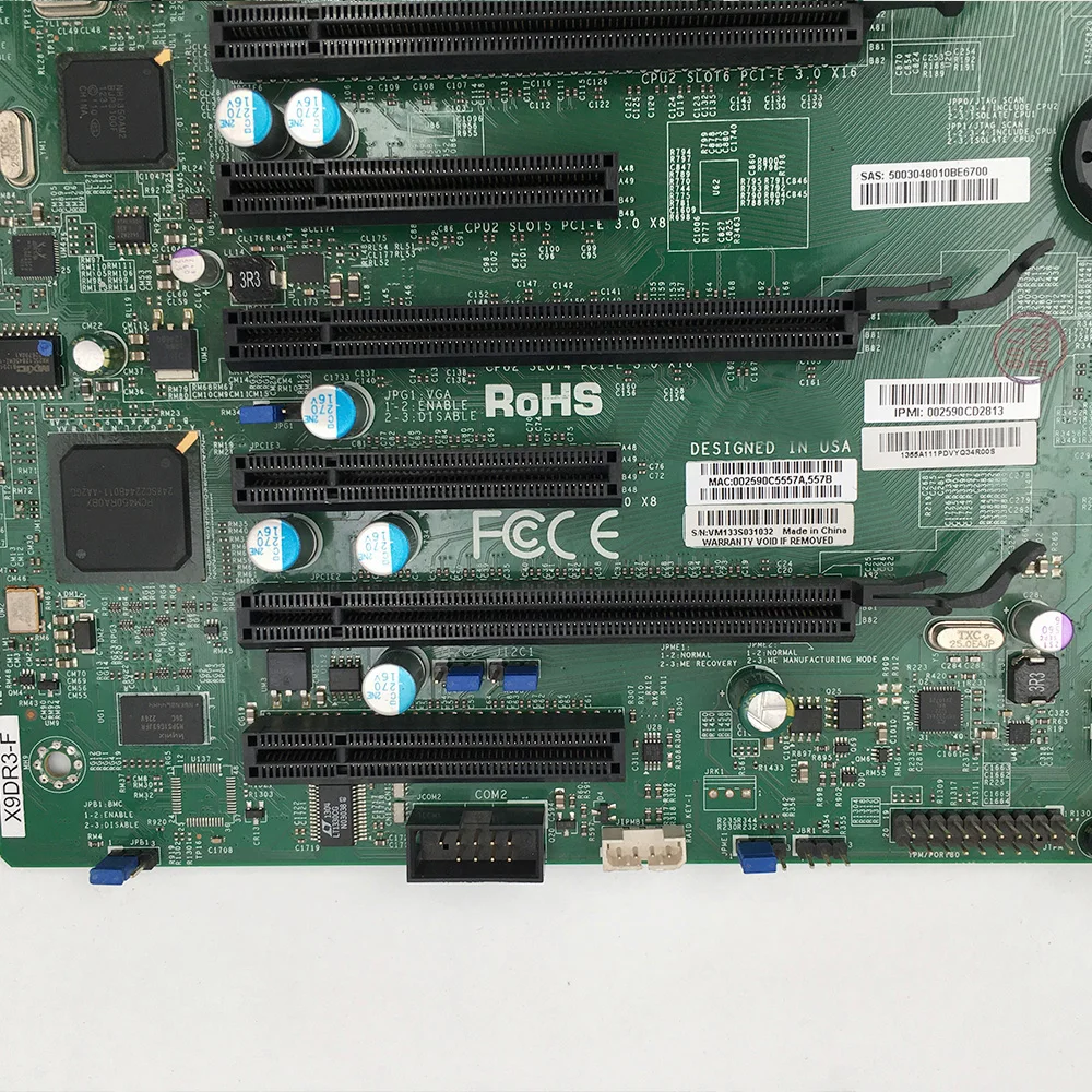 Imagem -06 - Placa-mãe para Servidor Supermicro Suporte E52600 v1 v2 Ecc Ddr3 8x Portas Sas C606 X9dr3-f Lga2011