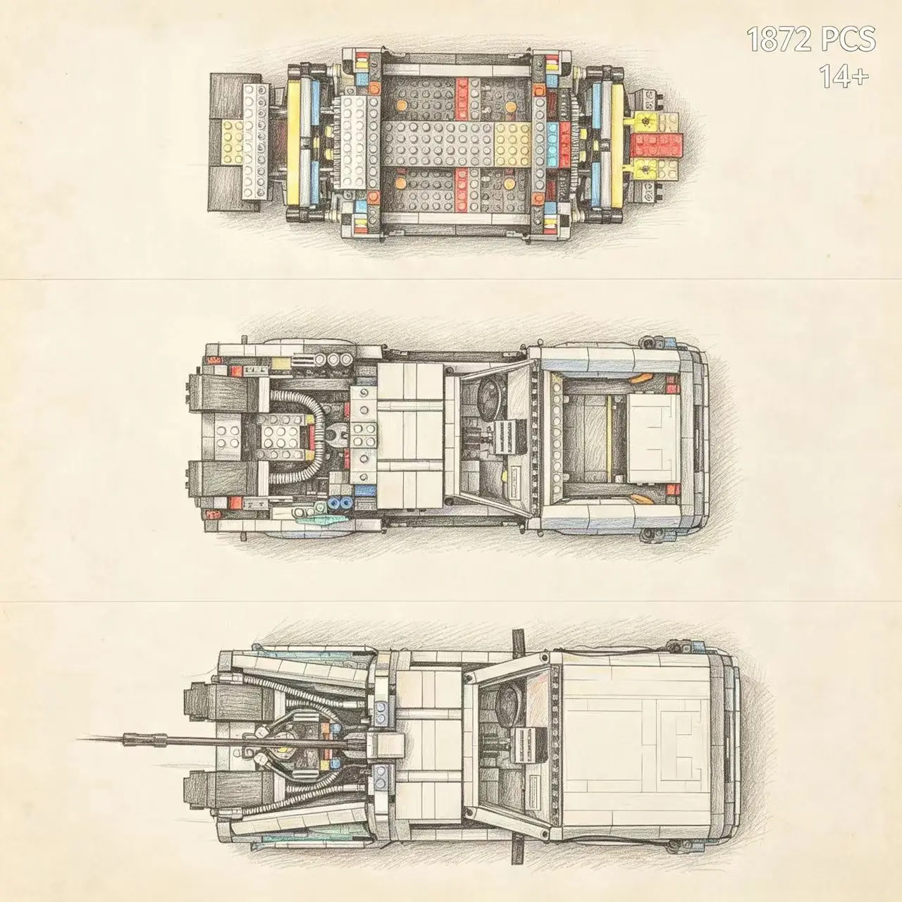 The Popular Movie Series 1872PCS – Take You To The Future with Futuristic Sports Cars – Makes An Excellent Gift Choice.