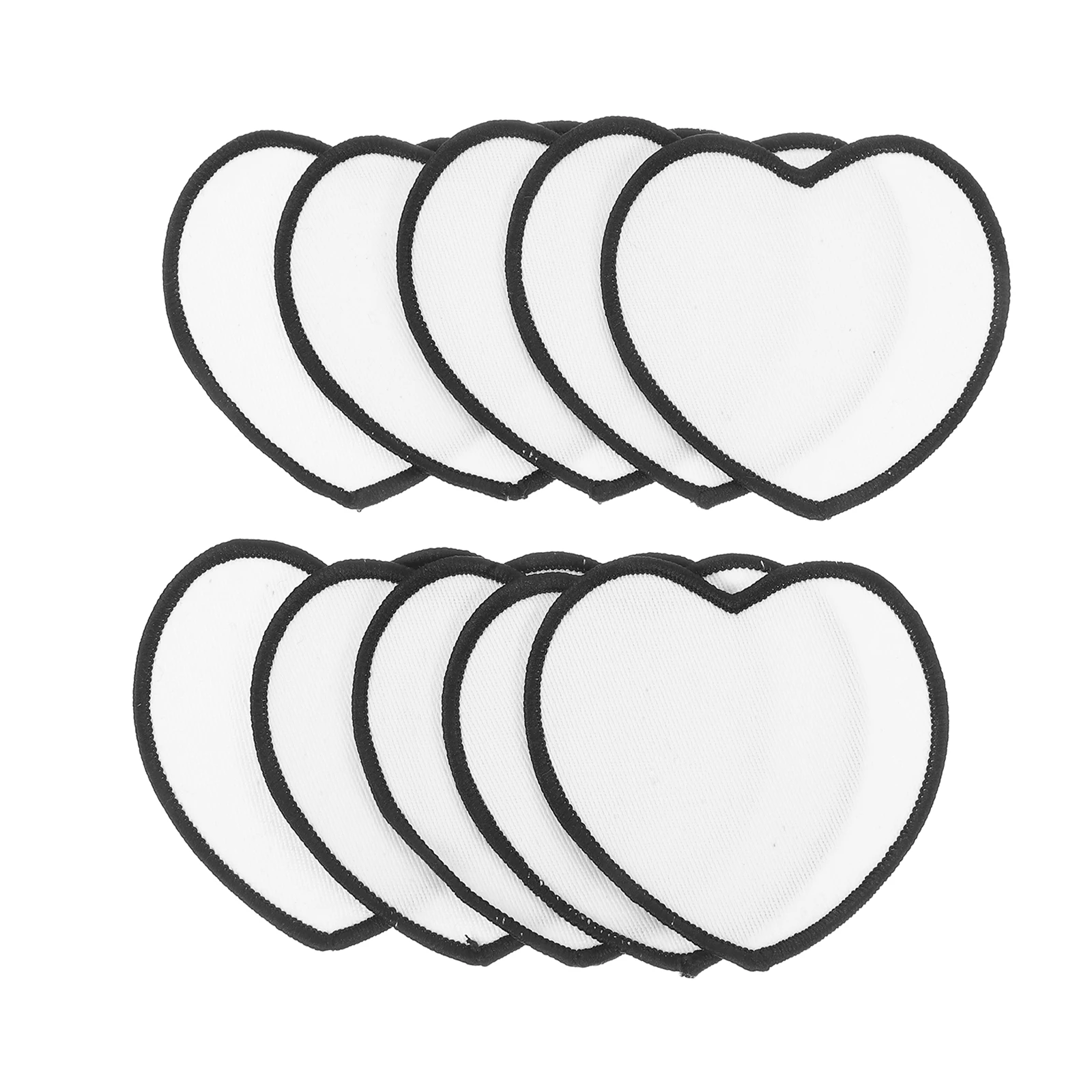 

10pcs White DIY Embroidery Transfer Patches Iron On Blank Fabric Appliques Heat Adhesive Sew Clothing Repair Extend Durability