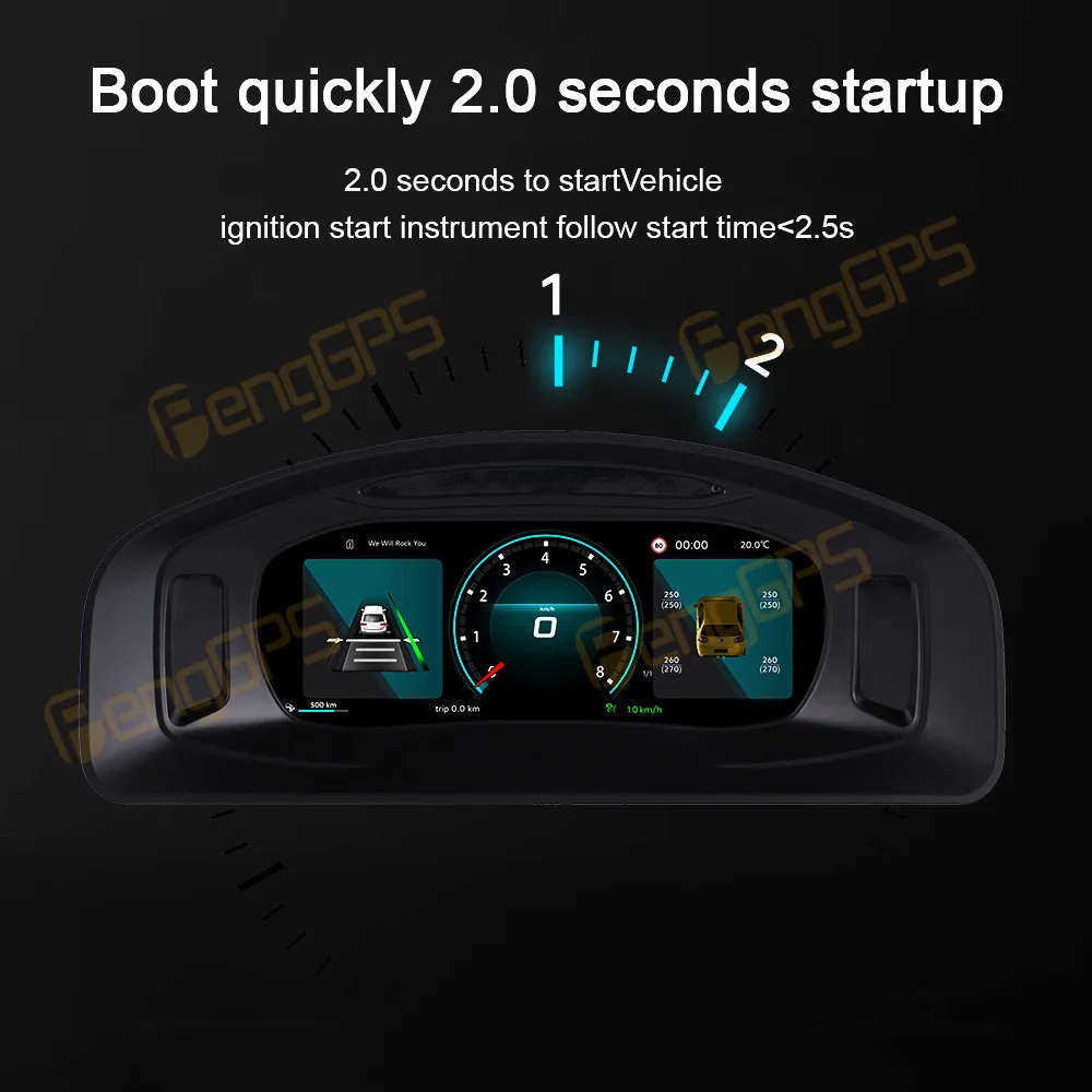 Car Digital Odometer Cluster For Volkswagen Multivan T5 2012-2019 LCD Panel Speedometer Virtual Gauge Speed Meter