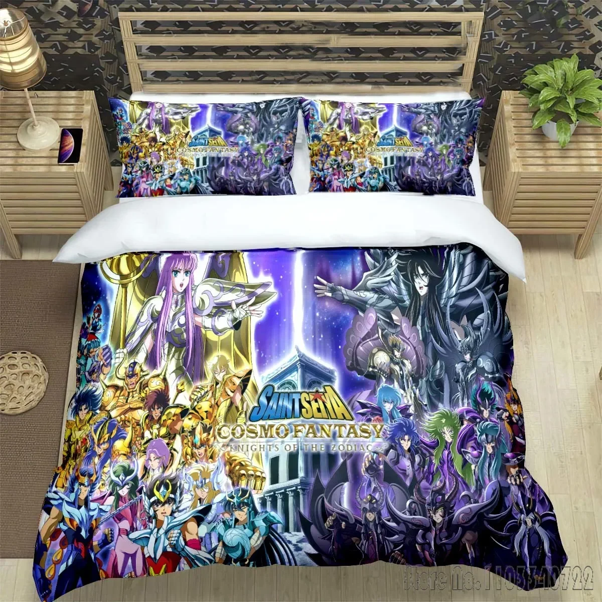Saint Seiya 3D Duvet Cover Set HD Comforter Cover for Kids Bedding Sets Bedclothes Bedroom Decor