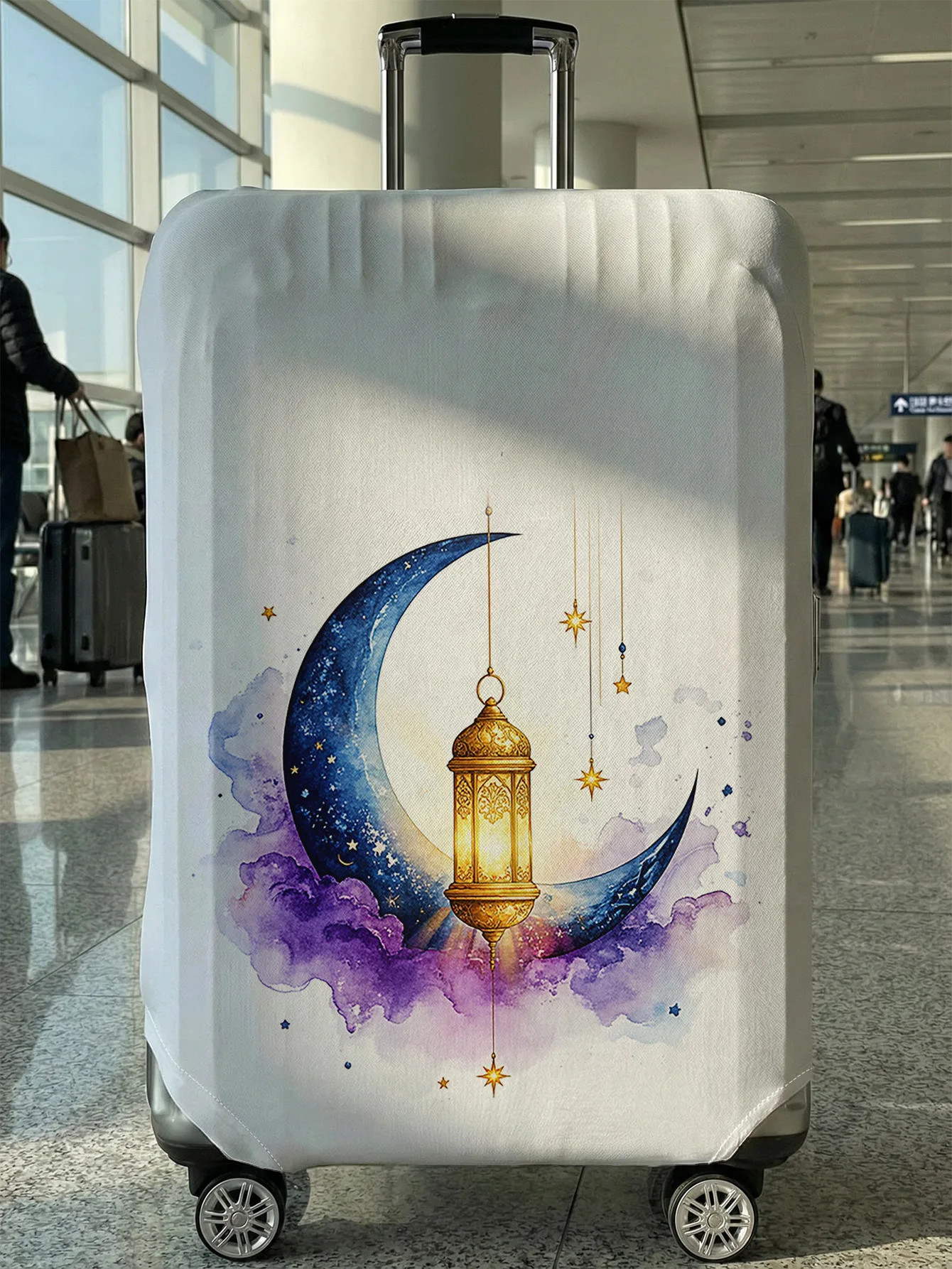 

Чехол для багажа с принтом Moon Star Lantern, подходит для чемоданов 18-32 дюймов, чехол на ручку чемодана, дорожные аксессуары