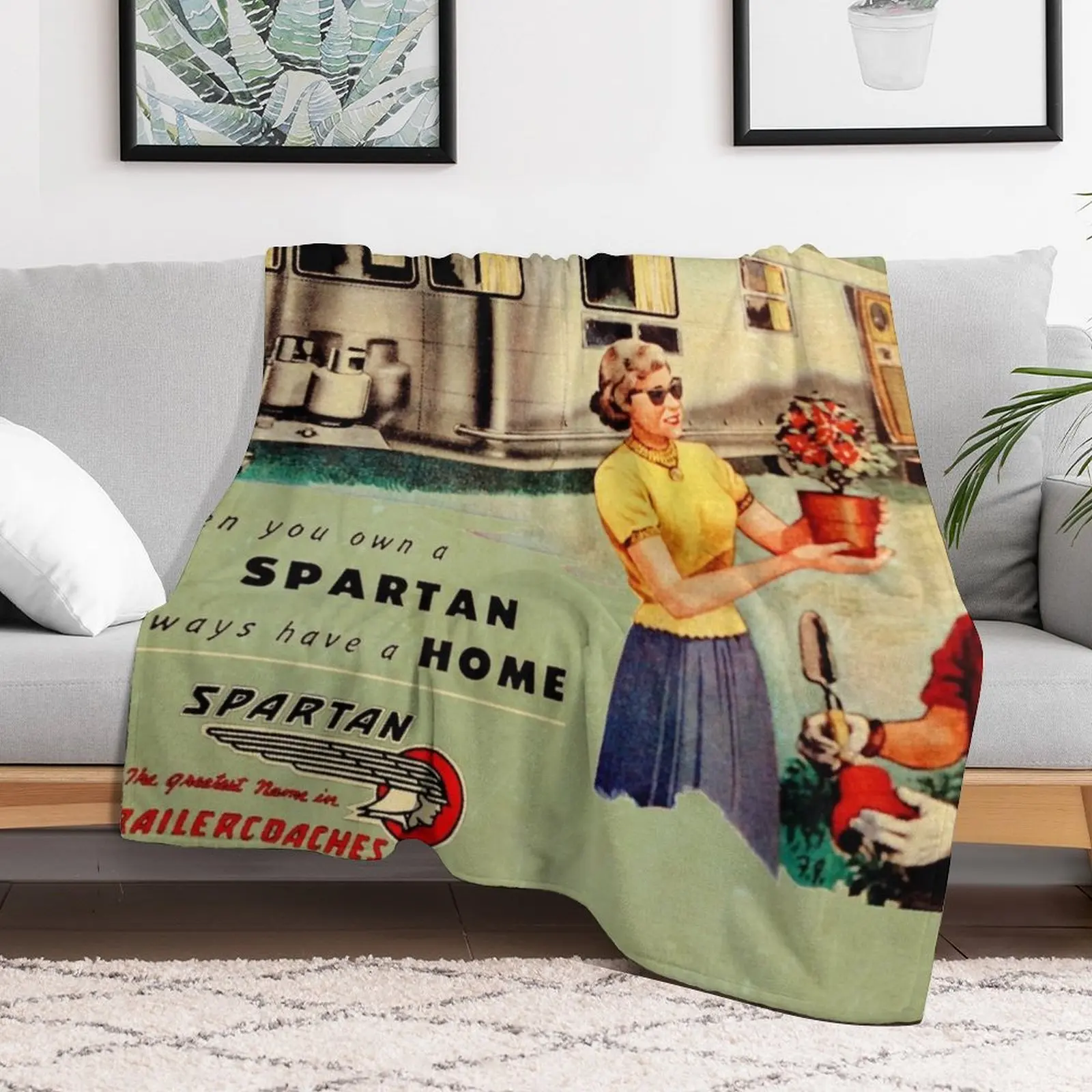 Spartan Trailers Tulsa Throw Blanket Travel cosplay anime Loose Blankets